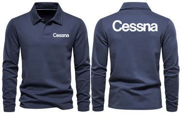 CESSNA LOGO LONG SLEEVE POLO